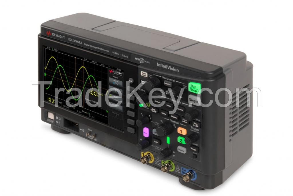 Edux1052a Oscilloscope: 50 Mhz, 2 Analog Channels