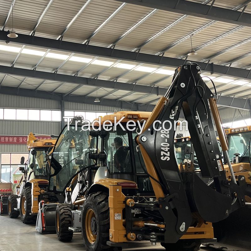 Construction Machinery Shanzhong Factory Sales directly SZ40-28 4WD Backhoe Loader for construction sites