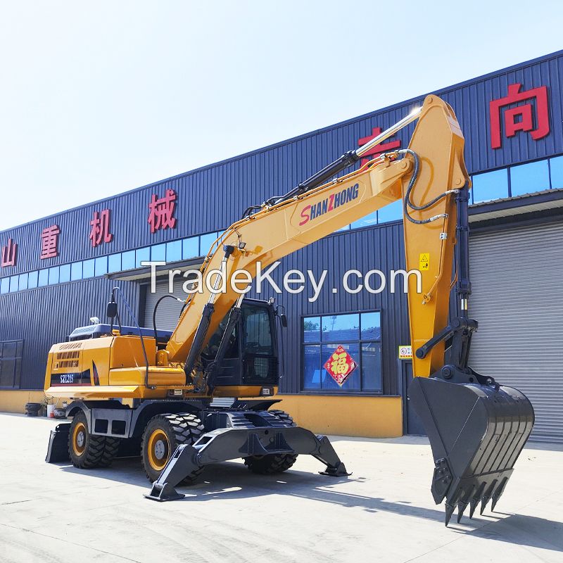 Shanzhong Factory 21Ton SZL215 Hydraulic Wheel Excavator for sale