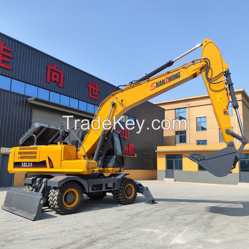 Shanzhong Factory 21Ton SZL215 Hydraulic Wheel Excavator for sale