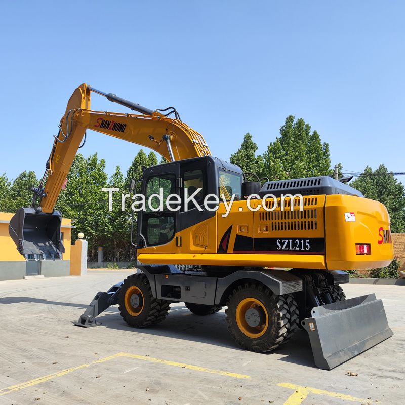 Shanzhong Factory 21Ton SZL215 Hydraulic Wheel Excavator for sale