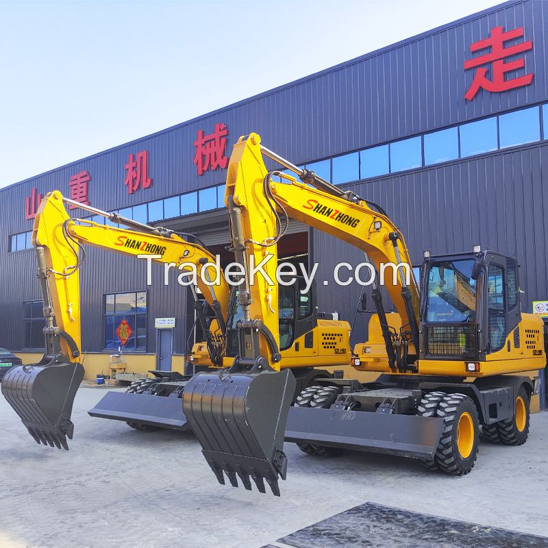 High Quality Chinese Shanzhong 14ton SZL150 Hengte Wheel Excavator for building constructions