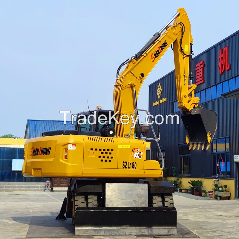 Factory Price 17ton 18ton heavy machinery Shanzhong SZL180 Wheel Excavator for sale