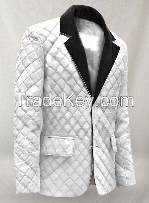 Bocelli Tuxedo Quilted Leather Blazer