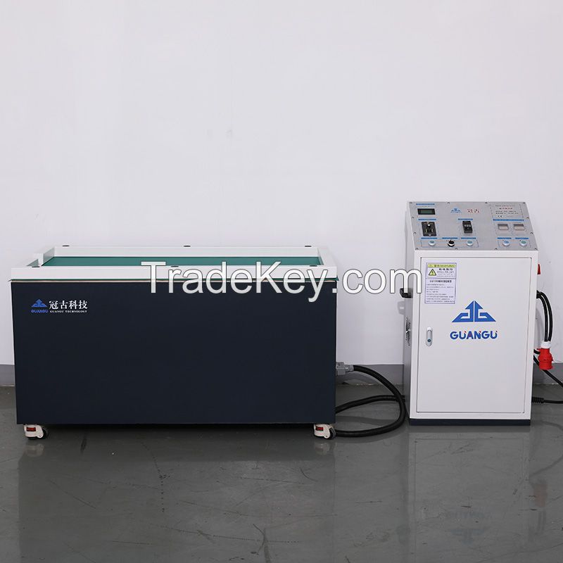 DUAL STATION TRANSLATIONAL MAGNETIC ABRASIVE POLISHING MACHINE