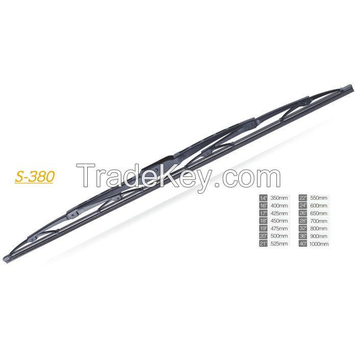 Metal Frame Windscreen Rubber Wiper Blades Universal Soft Frameless Assembly Chrome Auto Car Windshield Wipers