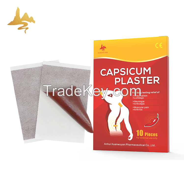 Chinese Suppliers Herbal Hot Chili Extract Pepper Patch Porous Heat Capsicum Plaster For Back Pain Relieving