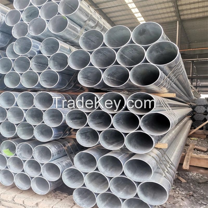 Galvanized steel pipe/tube 40inch 2 inch Hot Dip Pre Galvanized Steel Pipe Welded GI Round Iron Pipe For Construction