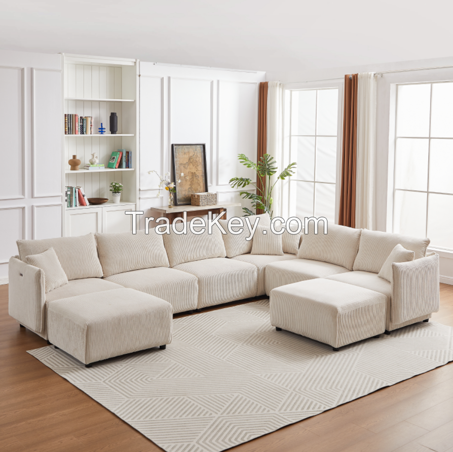 Free Combination Corduroy Modular Sofa