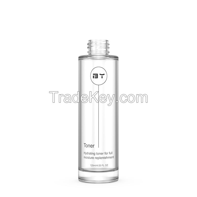 120ml Thick Bottom Straight Round Bottle for Skincare Toner Packaging - Model YB120002