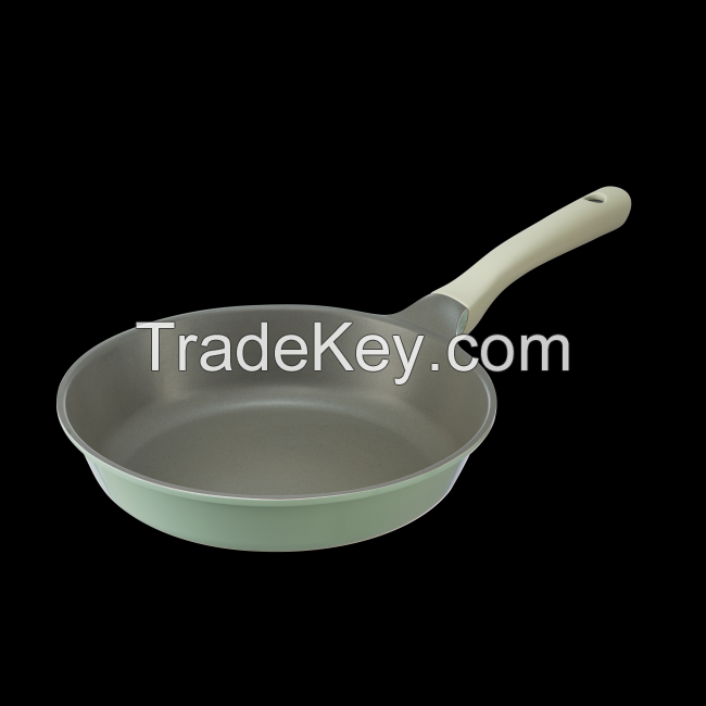 Omi Grey Marble Deep Frying Pan 24cm