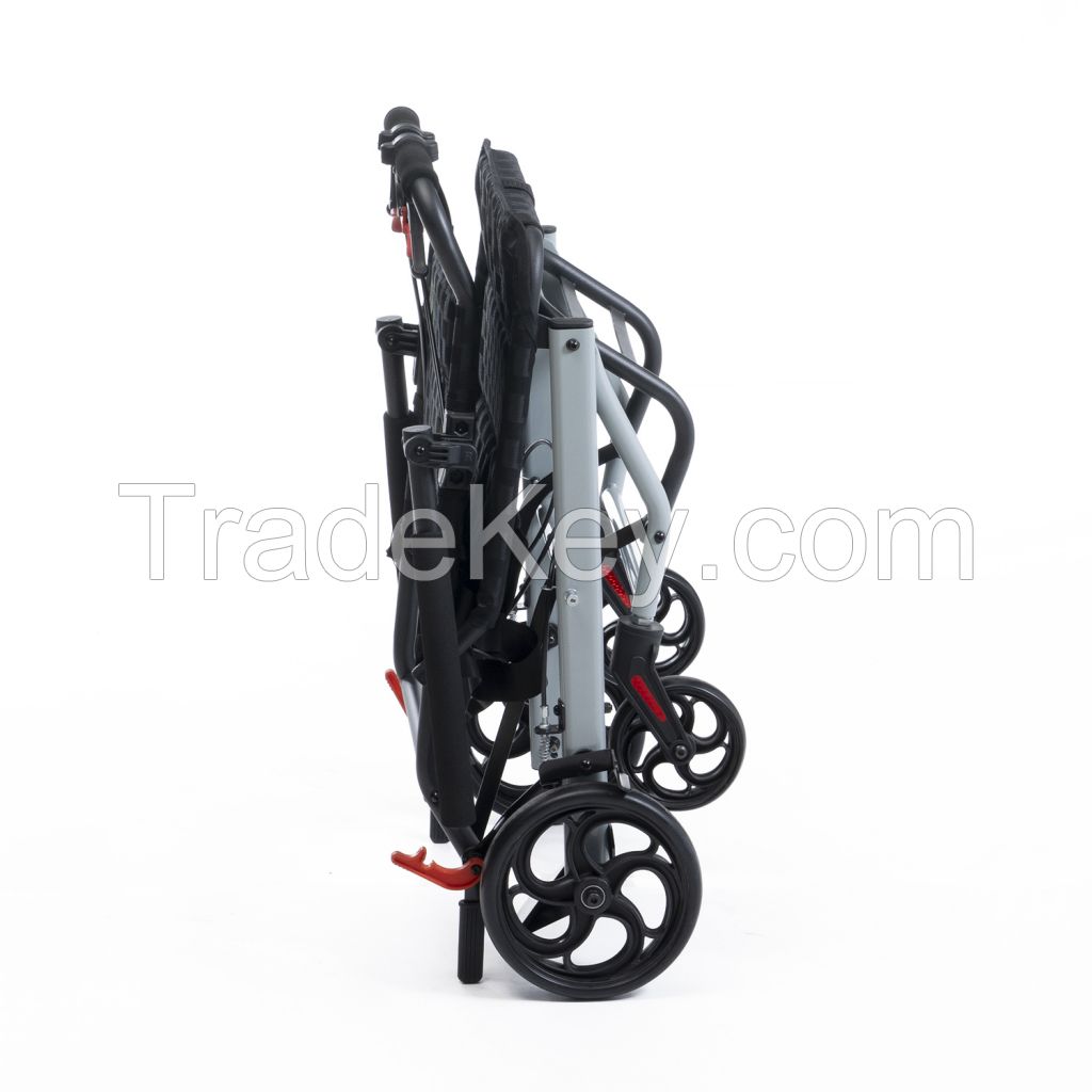 Light Weight Compact Manual Travel Wheelchair, Seat Width 15 Inch