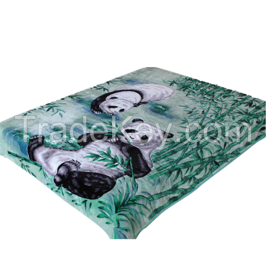 Wholesale Polyester Super Soft Cozy Raschel Mink Blanket for dubai Luxury Gift Raschel Blanket for Winter