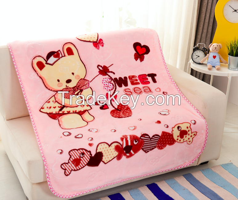 Custom Home Furniture Moving Burritos Heavy Thick Fluffy Polyester Soft Fleece Plush Flower Mink Throw Baby Raschel Blankets