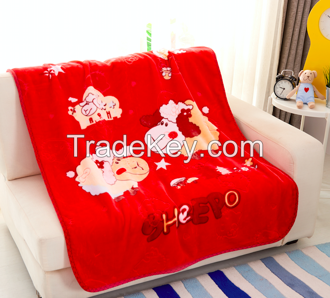 Custom Home Furniture Moving Burritos Heavy Thick Fluffy Polyester Soft Fleece Plush Flower Mink Throw Baby Raschel Blankets