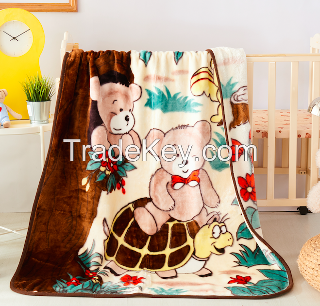 Custom Home Furniture Moving Burritos Heavy Thick Fluffy Polyester Soft Fleece Plush Flower Mink Throw Baby Raschel Blankets