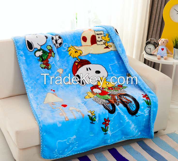 Factory wholesales winter baby raschel blankets