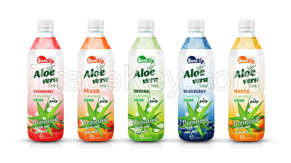 Manufacturer of Aloe Vera Juice with Pulp 500ml PET Bottle from Vietnam