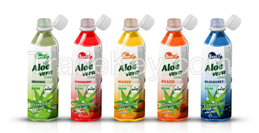 Manufacturer of Aloe Vera Juice with Pulp 500ml PET Bottle from Vietnam