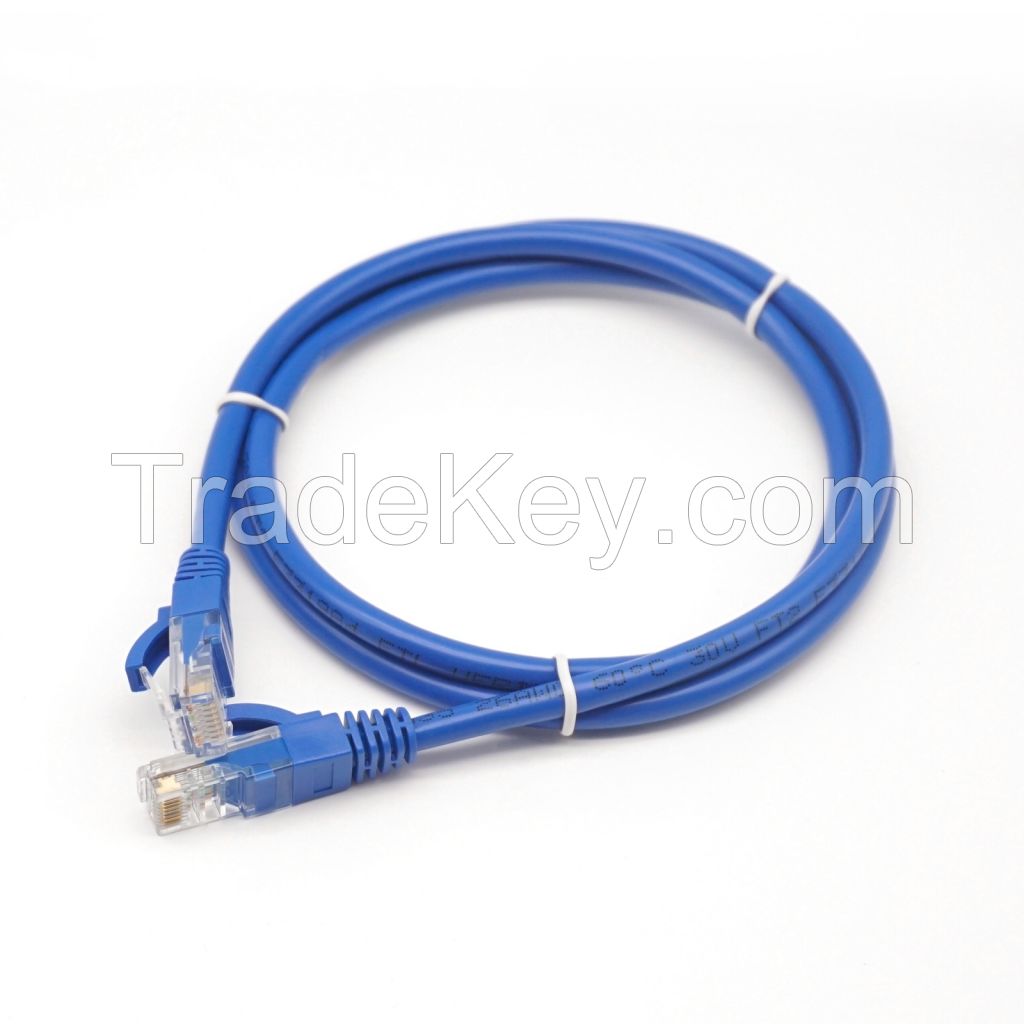 Custom Male to Male Lan Rj45 Patch Cord Cable  Utp 4 Twisted Pairs Network Cord Cat5e Cat6 Cat7 Ethernet Cable