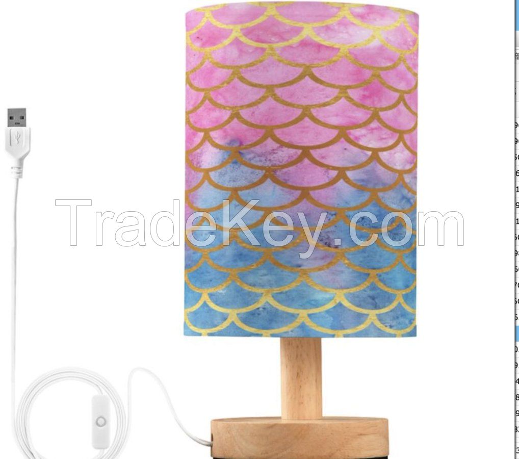 Round Fabric Table Lamp