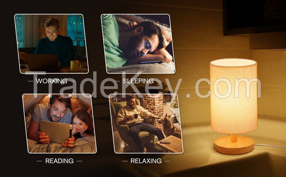 Round Fabric Table Lamp