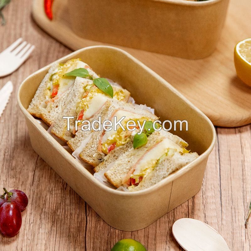  Retangular Paper Bowl container