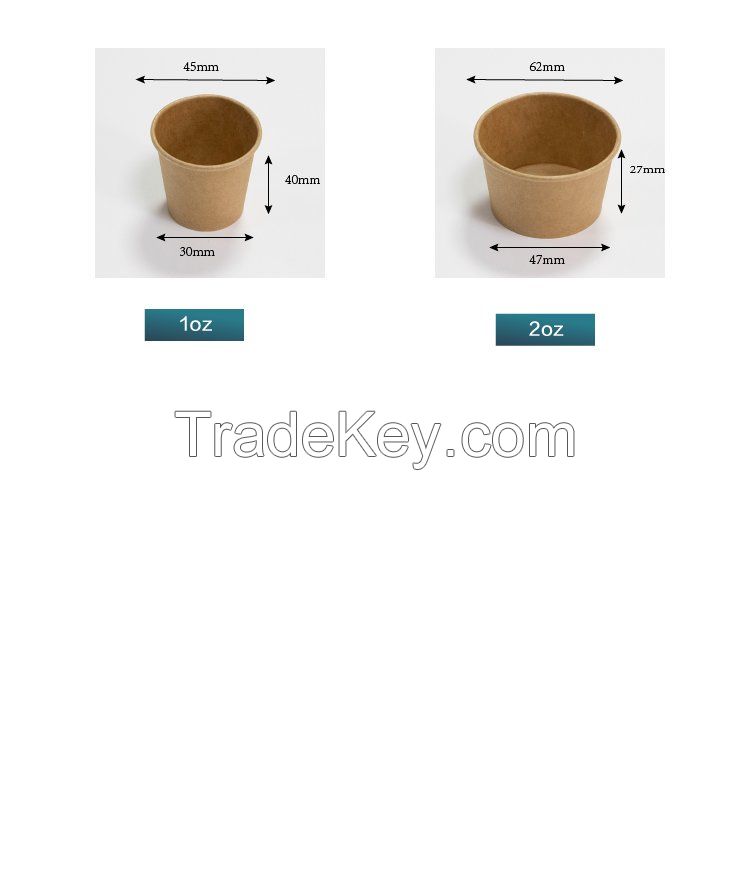 Sauce Cup Paper Portion Cup With ÃÂ Lid