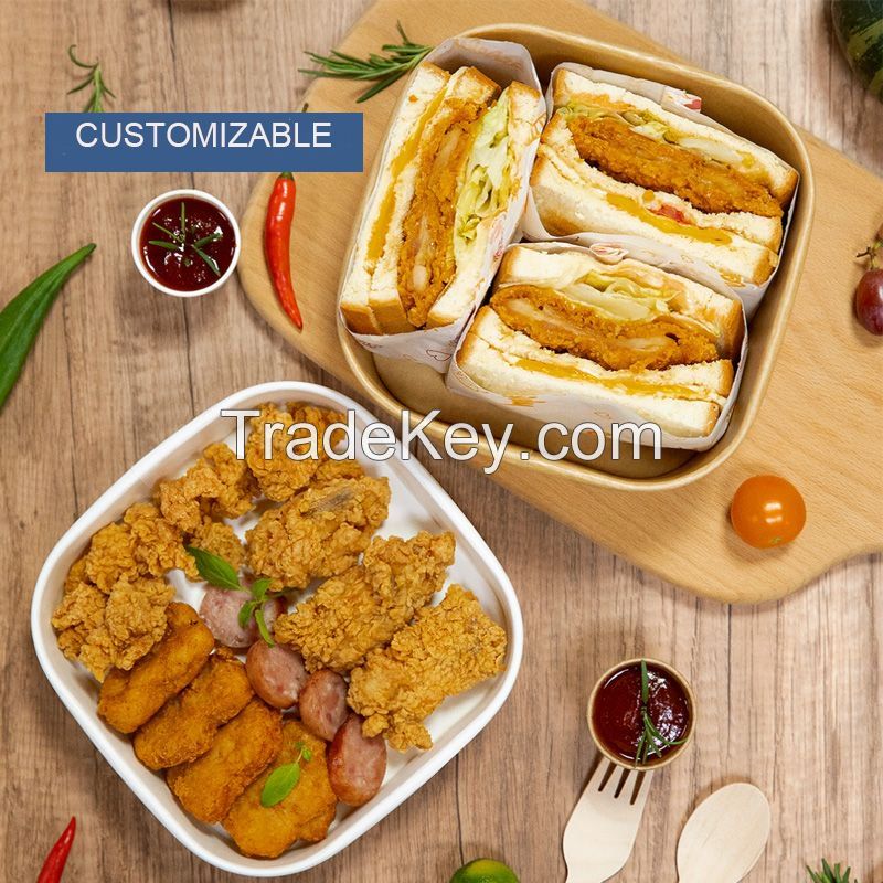  Retangular Paper Bowl container