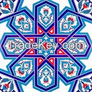 Ottoman Palace Iznik Kutahya Handmade Ceramic Tile