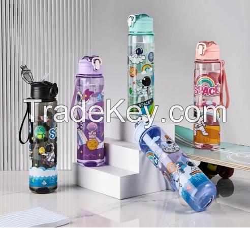 whosale customer logo Plastic waterbottles 1000ml hot sale 3in1 