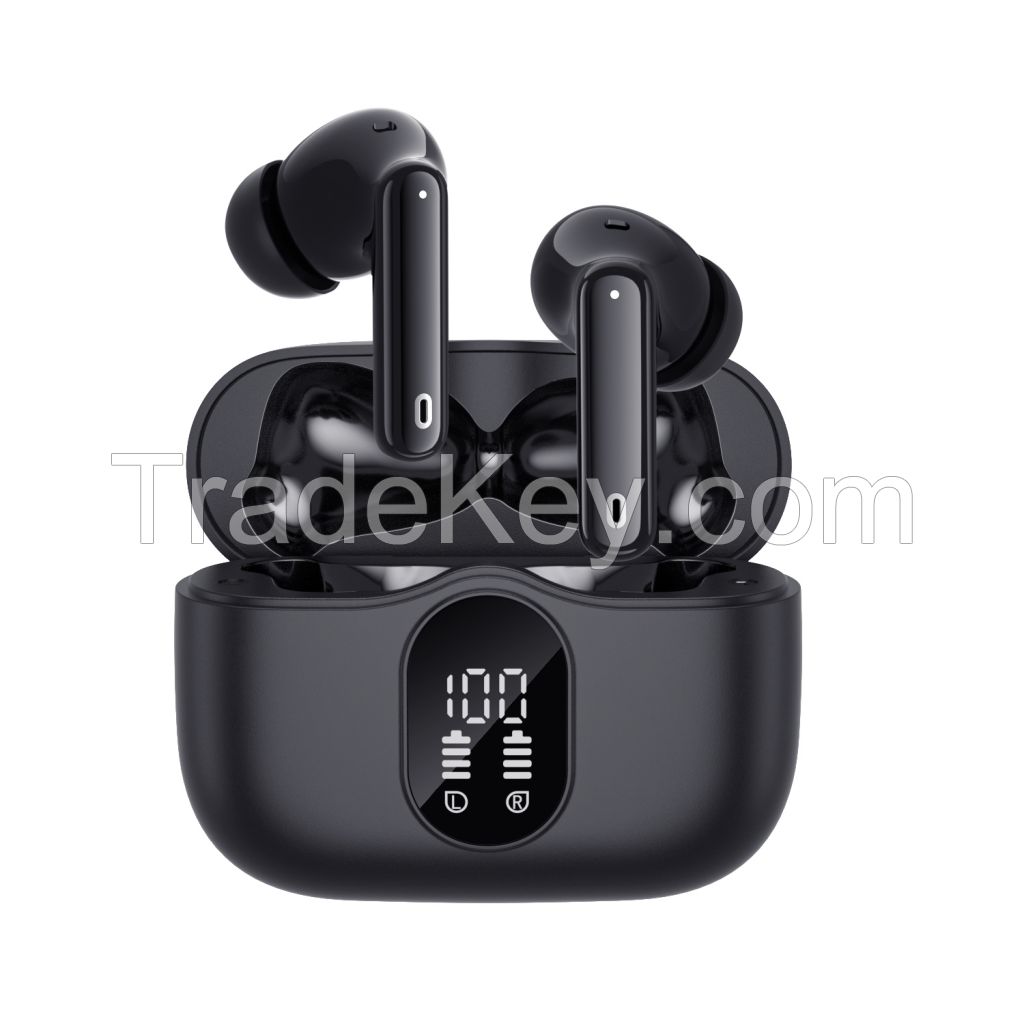 2024 Amazon Trending TWS Wireless Earphone A90 ANC Earbuds Gaming Headphones With Digital Display