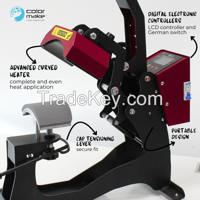 Heat Press for Caps 2.0 Machine for Sublimation Heat Transfer