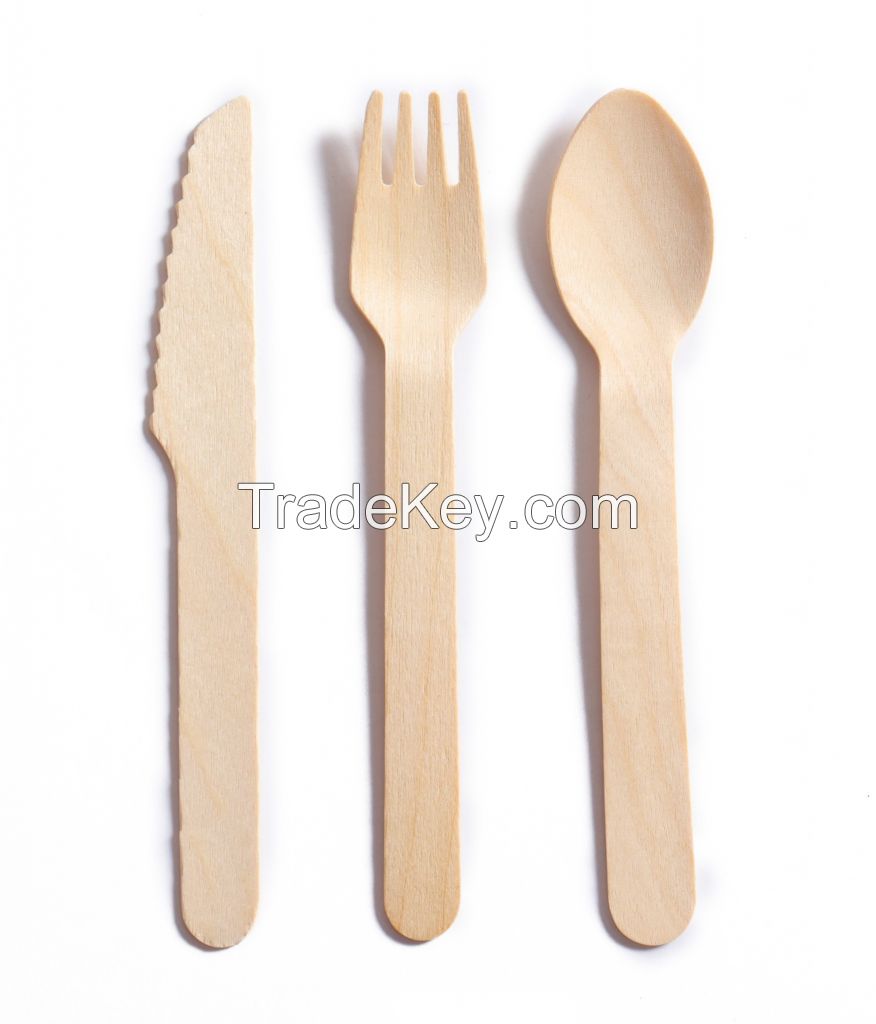 Wooden disposable spoon