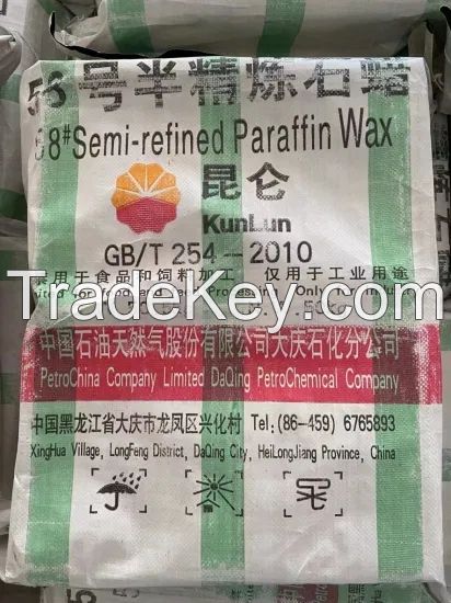 Supply Kunlun Brand Fully Refined Paraffin Wax52/54/56/58/60/62 /64 CAS 8002-74-0