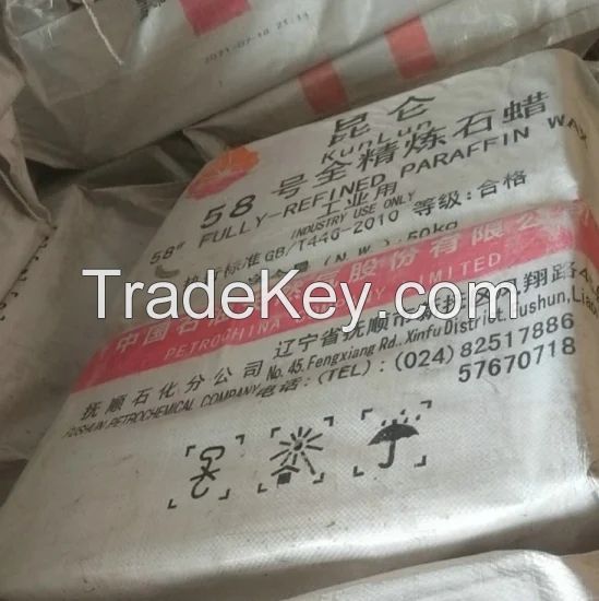 High Quality 58 60 Kunlun Fully Refined for Making Candle Paraffin Wax