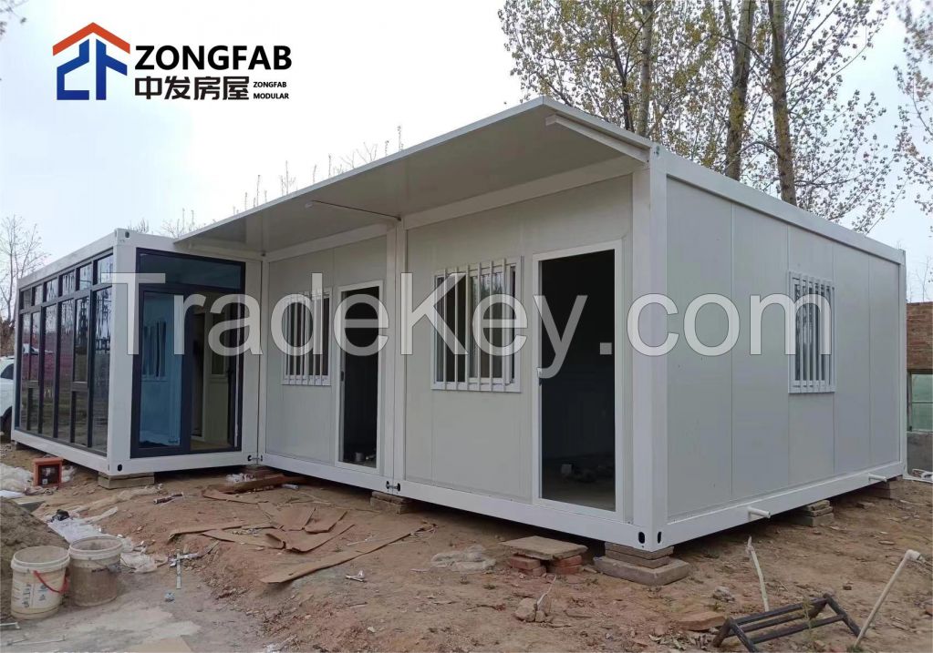 Double Grass Windows Curtain Wall  Container HousePortable Movable Windows prefabricated Container Homes House