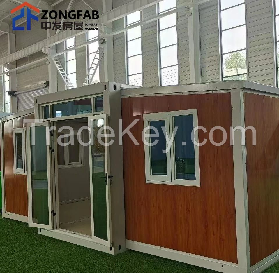 Mobile Foldable  Cabin Tiny Movable Modular Housing Expandable Container House Homes Two Wing prefabricated