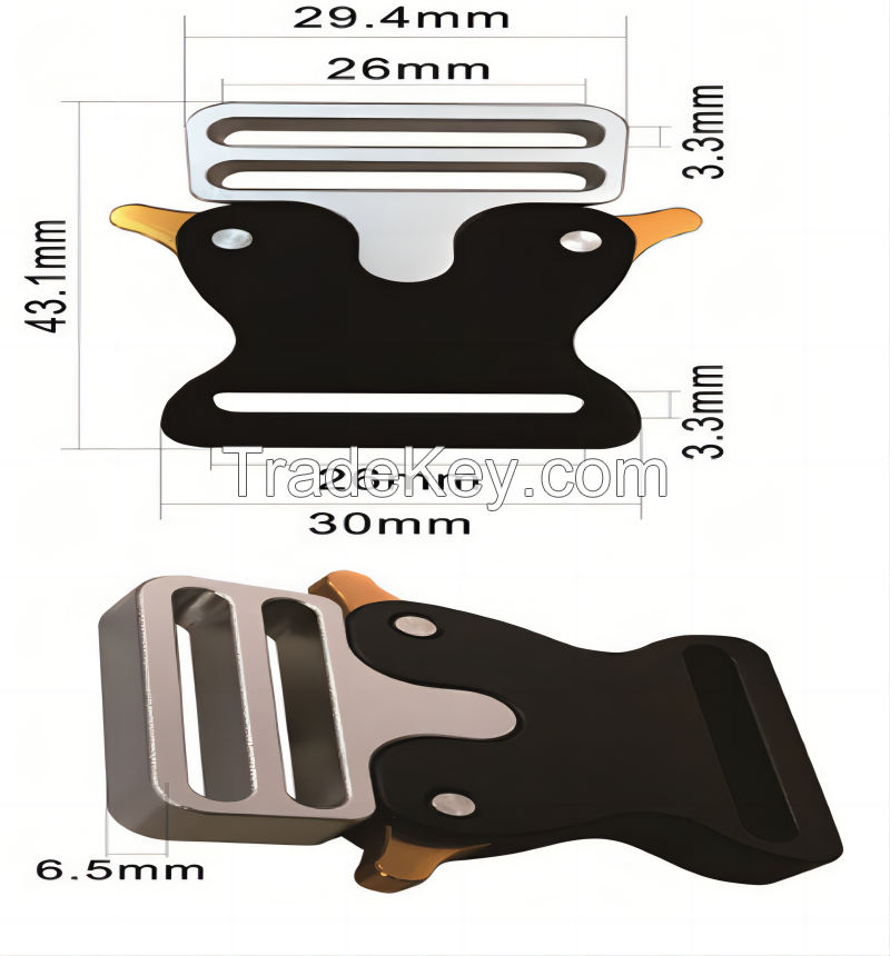 Buckle Metal Adjustable Buckle aluminum alloy buckle half metal buckle for Backpack