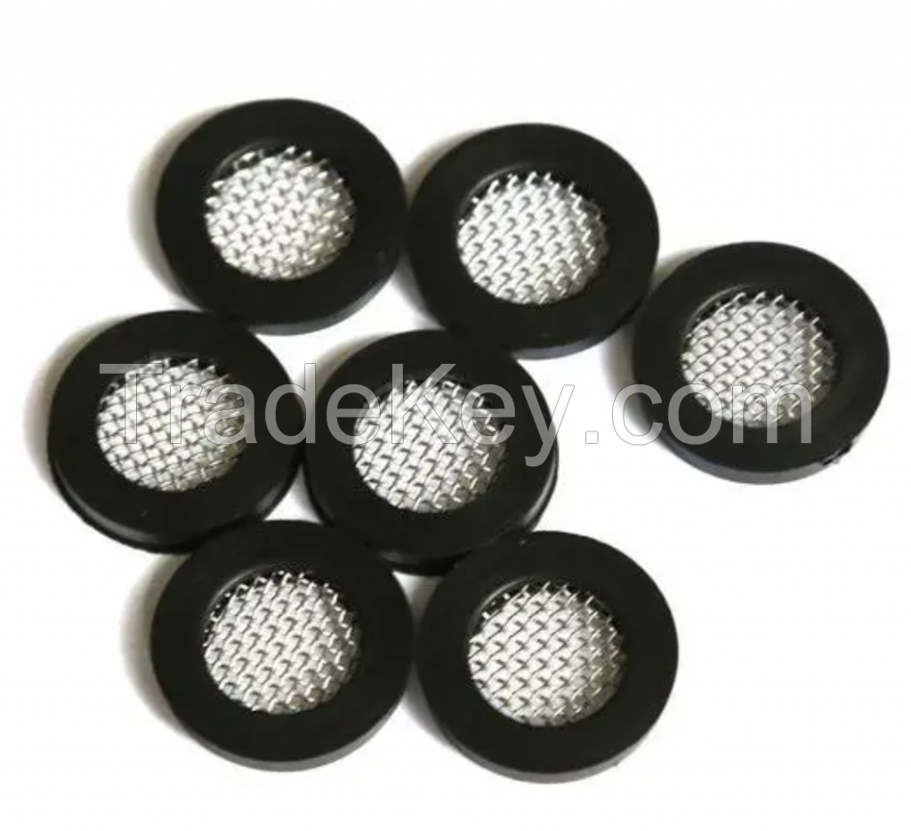 Stainless steel mesh wrapped edge filter disc, rubber sealed edge filter mesh sheet