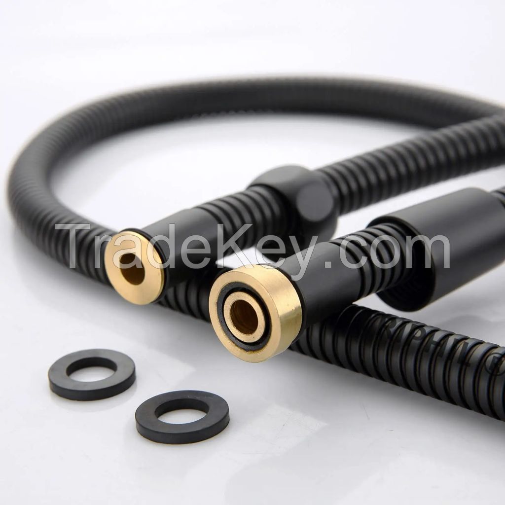 Black Shower hose Stainless Steel