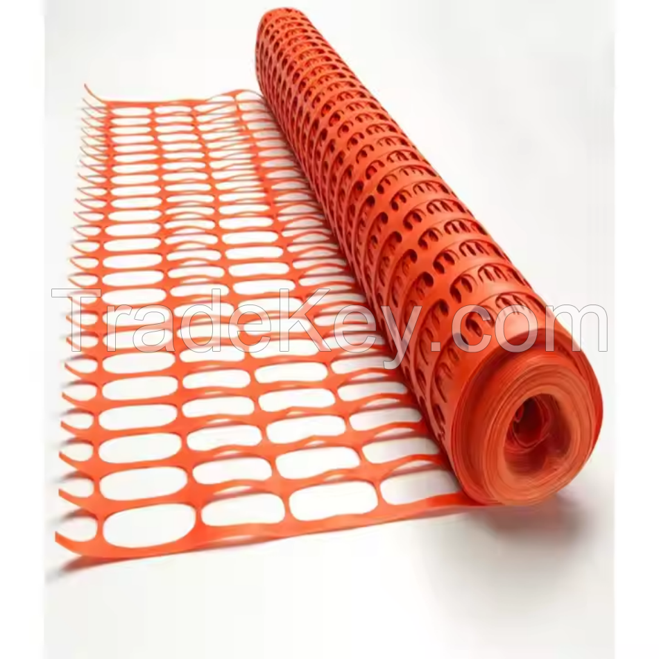 50-100GSM Orange Safety Fence Tensile Plastic Mesh For Construction Barrier Warning Fence Netting