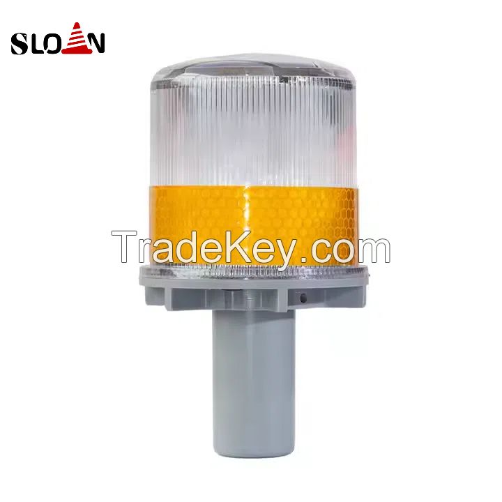 Solar LED Warning Light Waterproof Driveway Lights Flashing Barricade Light Road Construction Safety Signs Flash Traffic Beacon Lamp