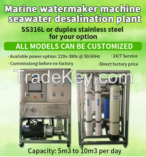 Watermaker Seawater Water Desalination Unit Boat Desalinator Desalination Unit for Boat Sale Salt Water