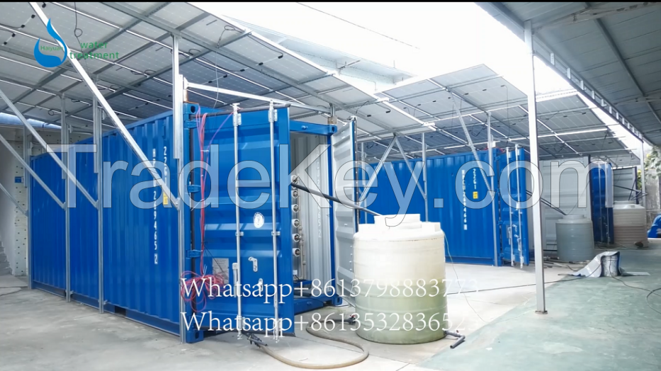 Desalination Solar Powered Container Plant Solar Containerized Sea Water Treatment Plant