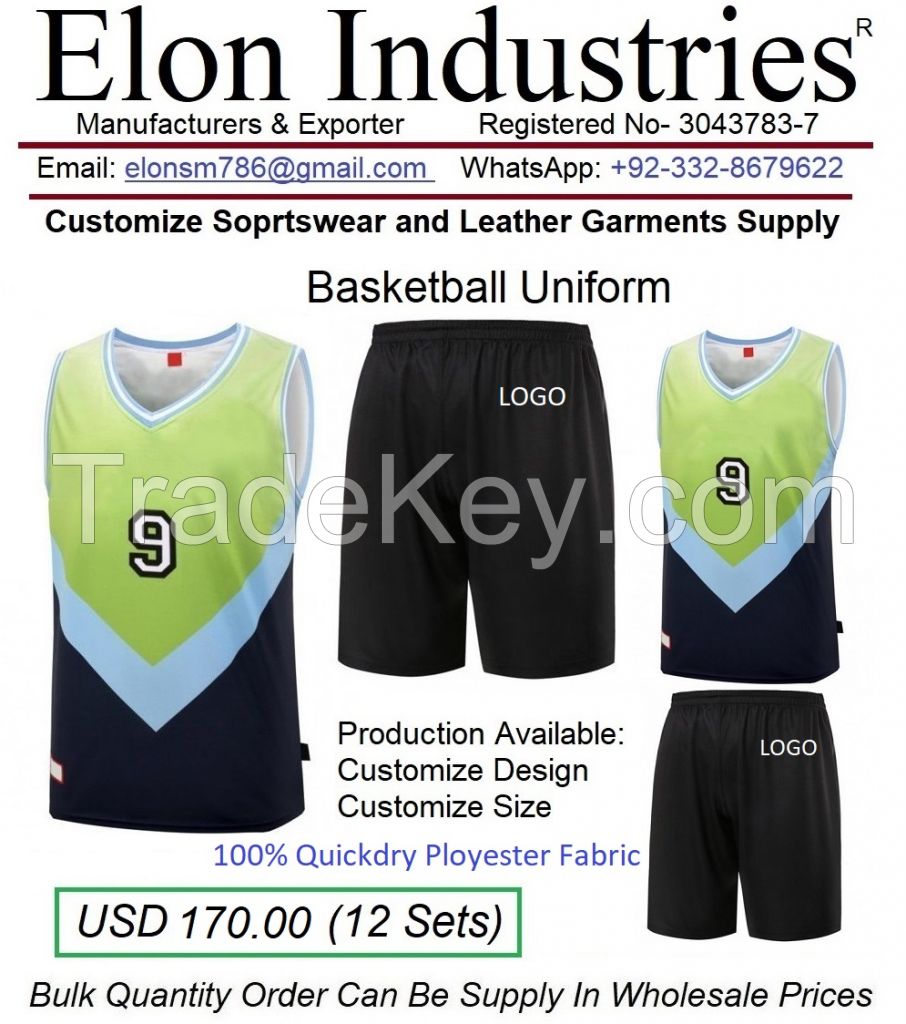 Sports Wear Basketball Sports Team Uniform