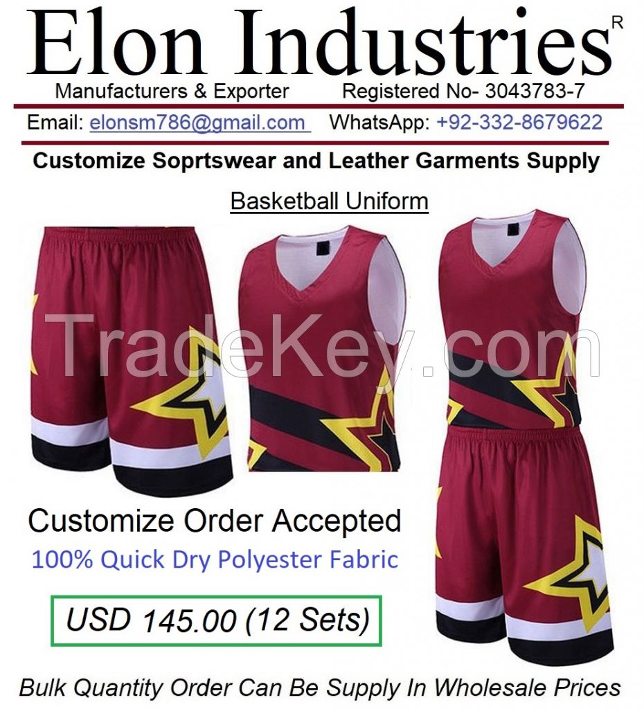 Sports Wear Basketball Sports Team Uniform