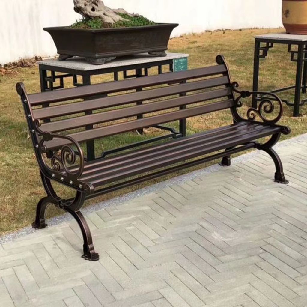 High Quality Metal Outdoor Public Custom Antique Wrought Cast Iron Garden Park Bench