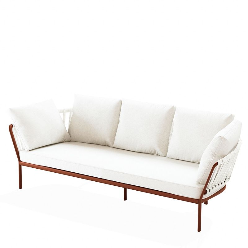 High Quality Hot Sale Patio Leisure Sofa Set Webbing Rope Fabric Seat Mesh Polyester Frame Sectional Sofa