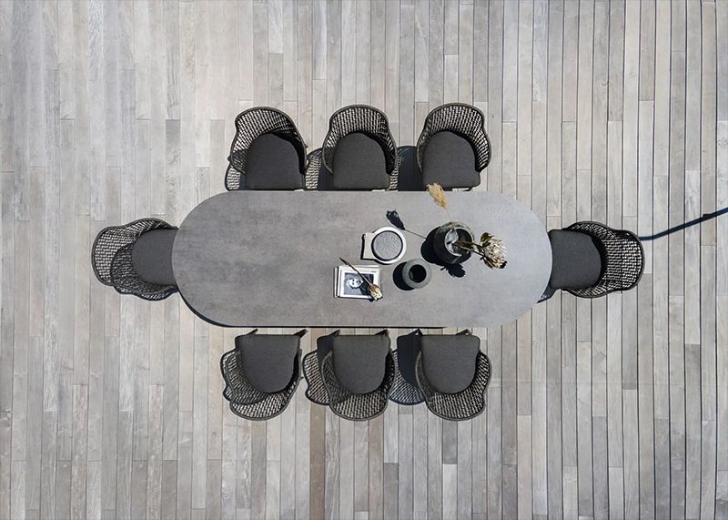 Modern Design Leisure Outdoor Furniture Dining Table Aluminum Garden Patio Luxury Dining Tables for Hotel Villa
